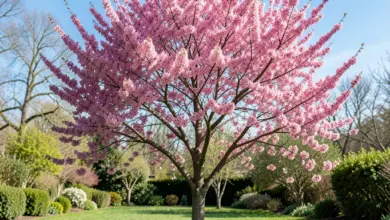 Cercis siliquastrum pěstování a využití v zahradě - ilustrační foto