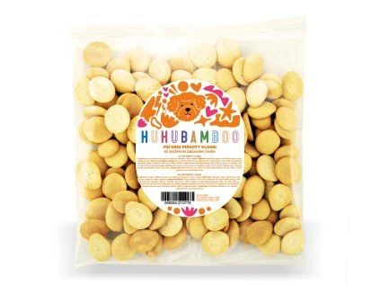 Balík psích piškotů značky Huhubamboo.