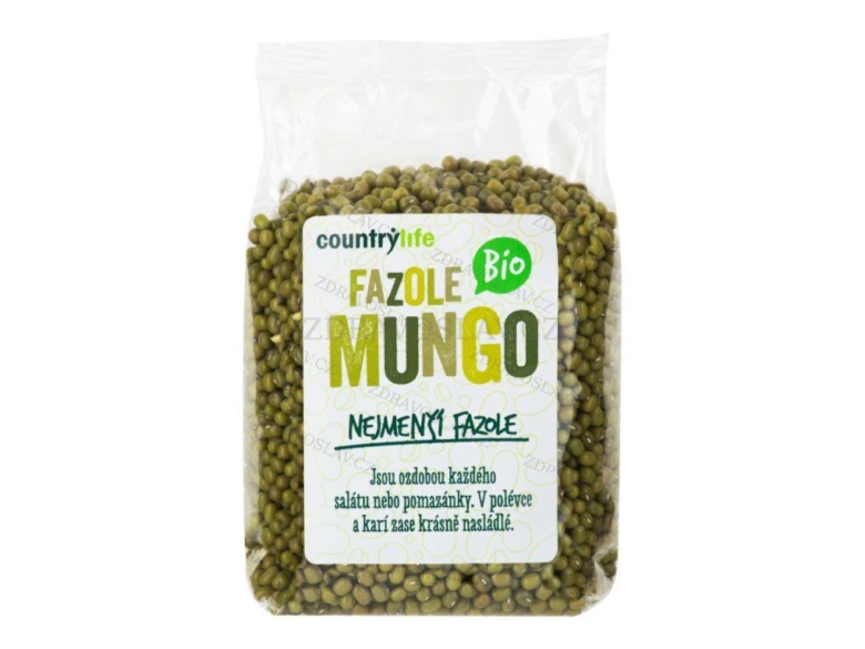 Balík bio fazole Mungo značky Country Life.