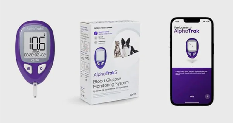 Měřič krevního cukru pro psy AlphaTrak3 s aplikací